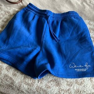 White fox blue shorts